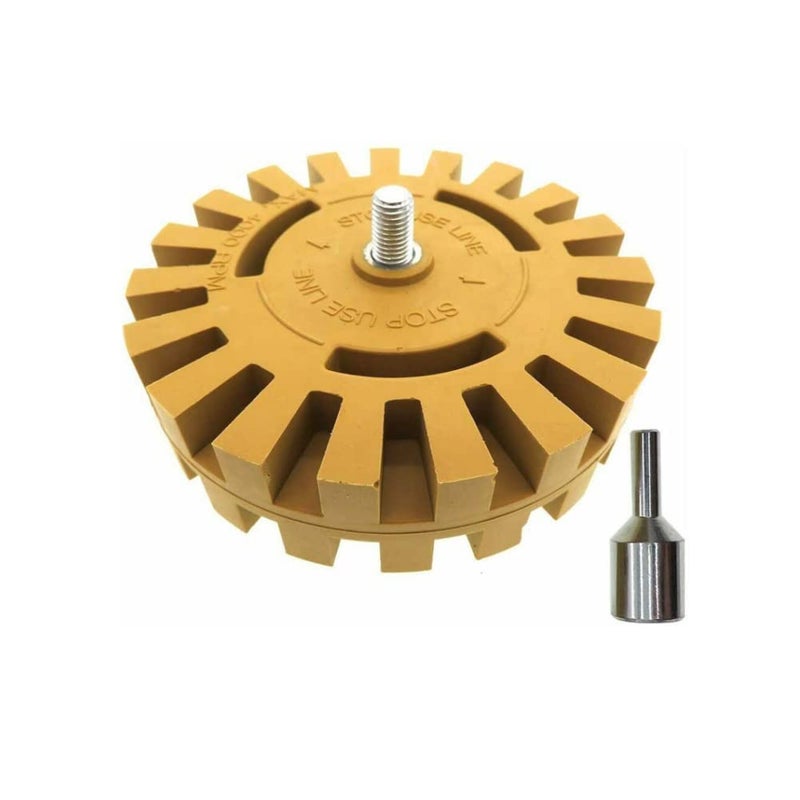 Magik 2-4 Pc 4�� Decal Removal Wheel ABN Rubber Eraser Drill Arbor Adapter Pinstripe (2 Pack) - Image 4